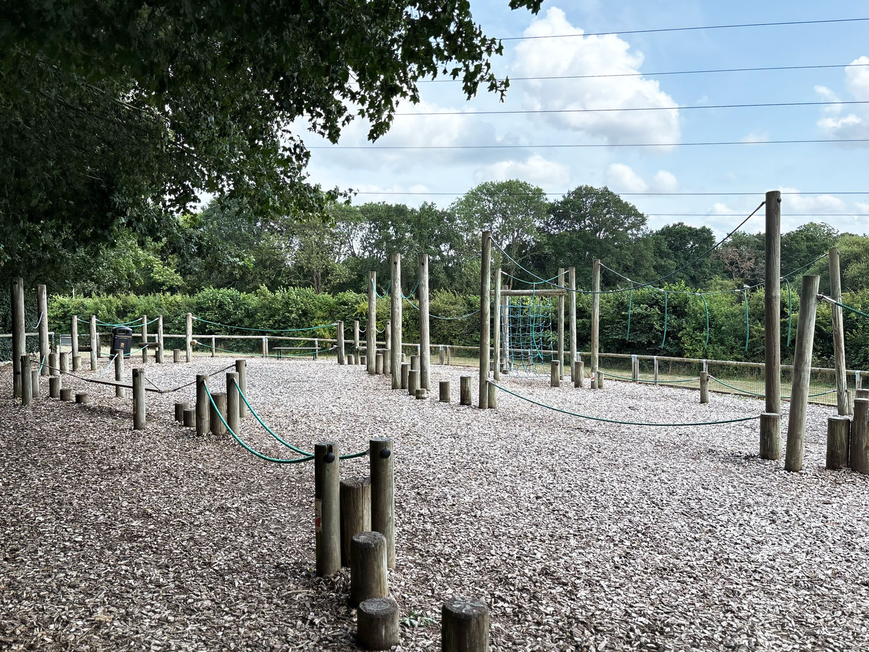 The Floor is Lava at Zebon Copse Play Area, near Fleet Zebon Copse Play Area in Church Crookham, near Fleet, Hampshire