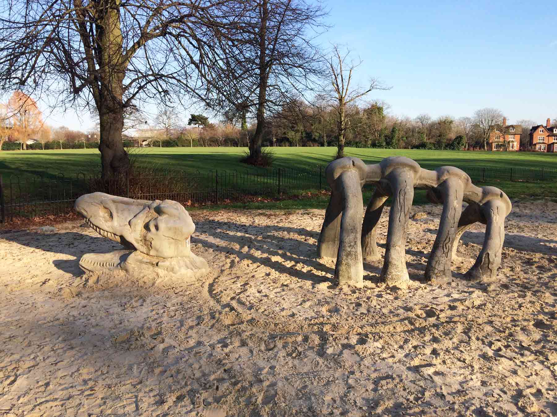 Crystal Palace Park Dinosaur Play Area, Bromley Crystal Palace Park Dinosaur Play Area, Crystal Palace, Bromley, London