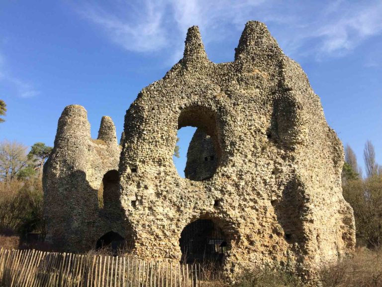 Odiham Castle or King John's Castle on the Basingstoke Canal in Odiham near Fleet and Basingstoke in Hampshire