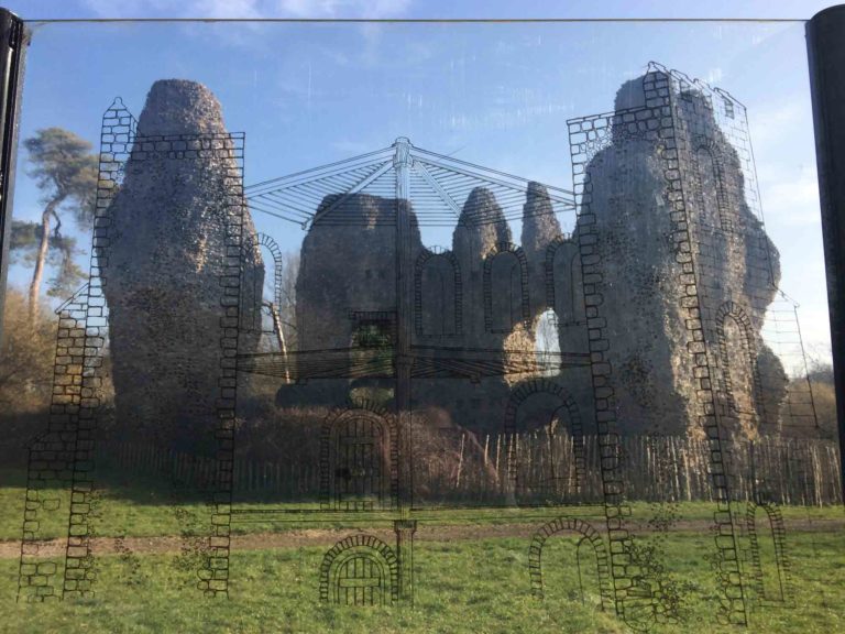 Odiham Castle or King John's Castle on the Basingstoke Canal in Odiham near Fleet and Basingstoke in Hampshire