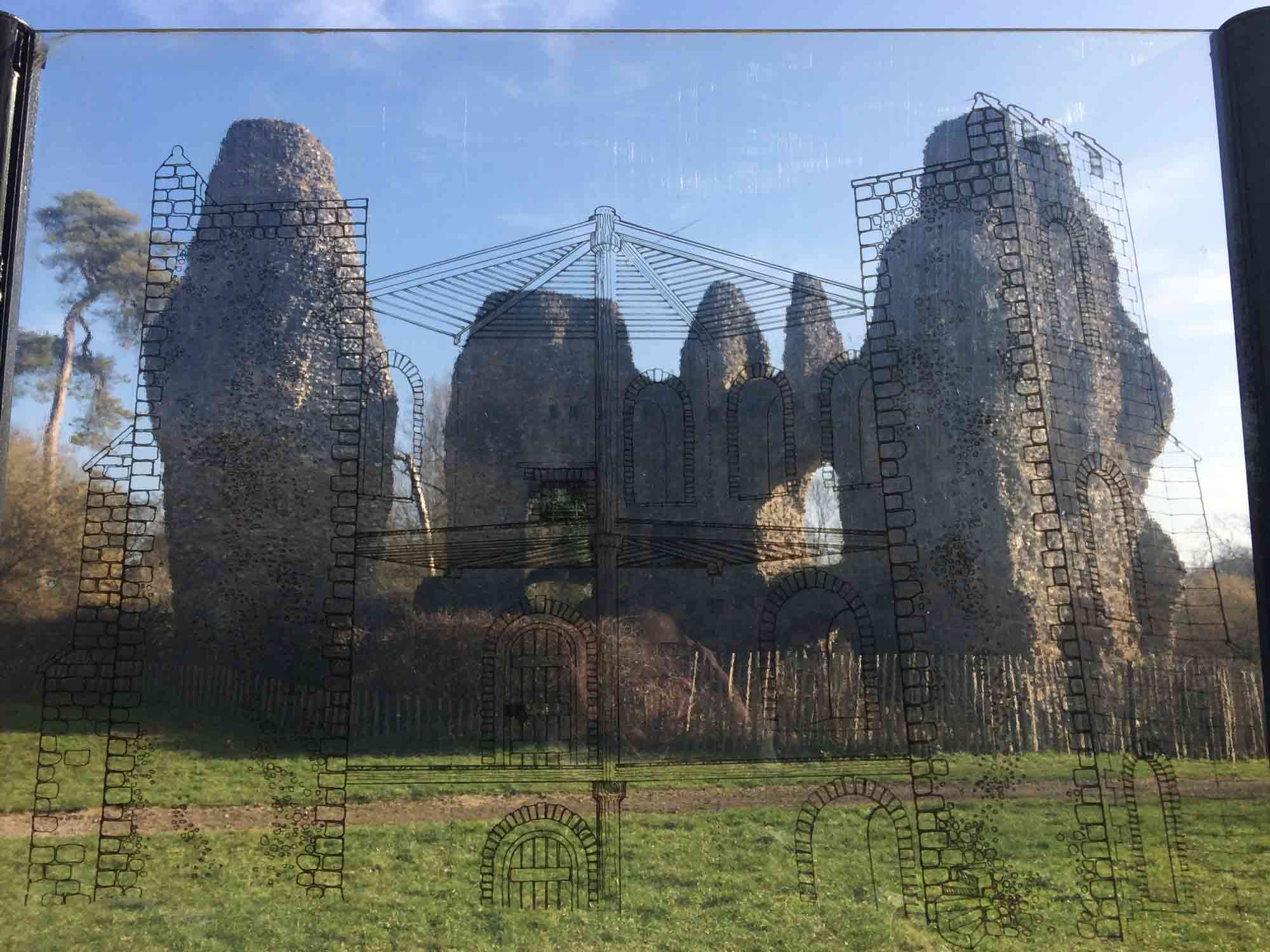Help Forgetful Henry Along the Odiham Castle Story Trail Odiham Castle or King John's Castle on the Basingstoke Canal in Odiham near Fleet and Basingstoke in Hampshire