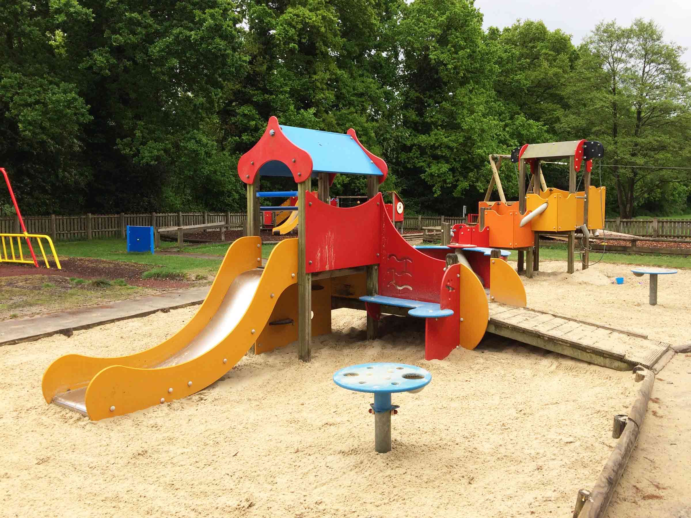 Sandy Play at Sandhurst Memorial Park and Play Area Sandhurst Memorial Park and Play Area in Sandhurst, near Crowthorne and Camberley, Berkshire