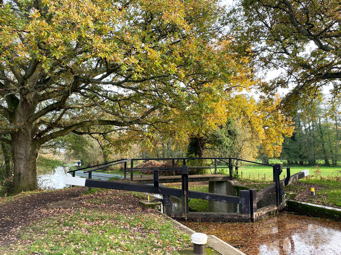 Newark Lock, Newark Priory, River Way Navigations, Pyrford, Surrey