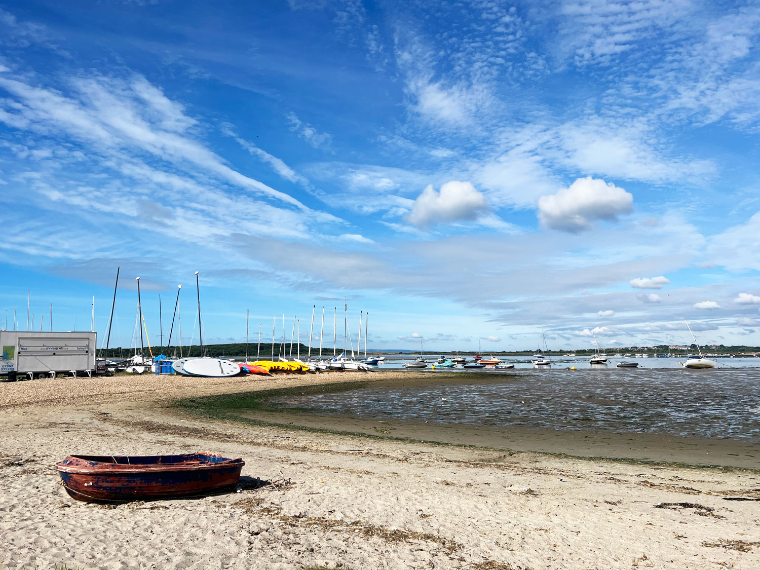 Watch the Boats at Mudeford Quay Beach, Christchurch Mudeford Quay Beach in Christchurch, Dorset
