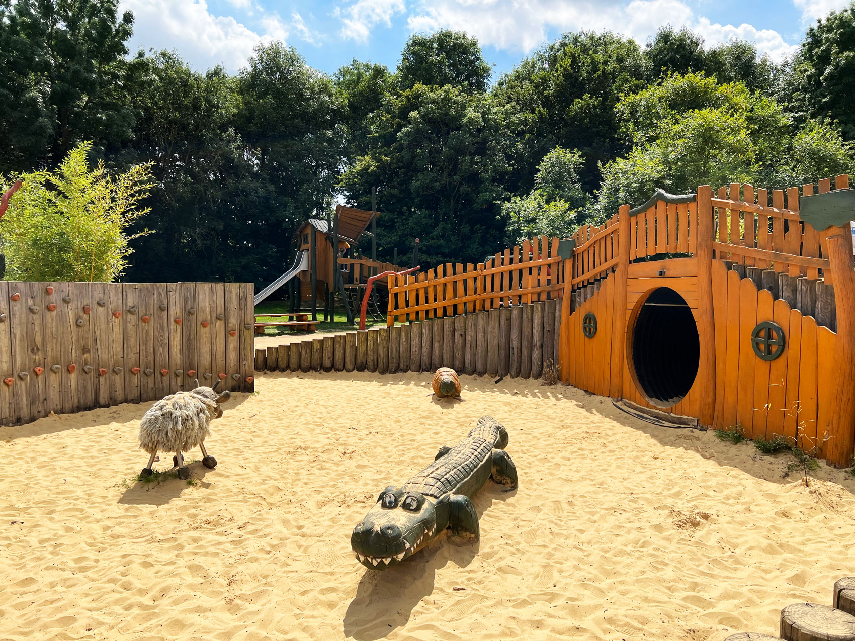 Dig and Splash at Aldenham CP Adventure Play Area Aldenham Country Park Adventure Play Area in Elstree near Watford, Hertfordshire