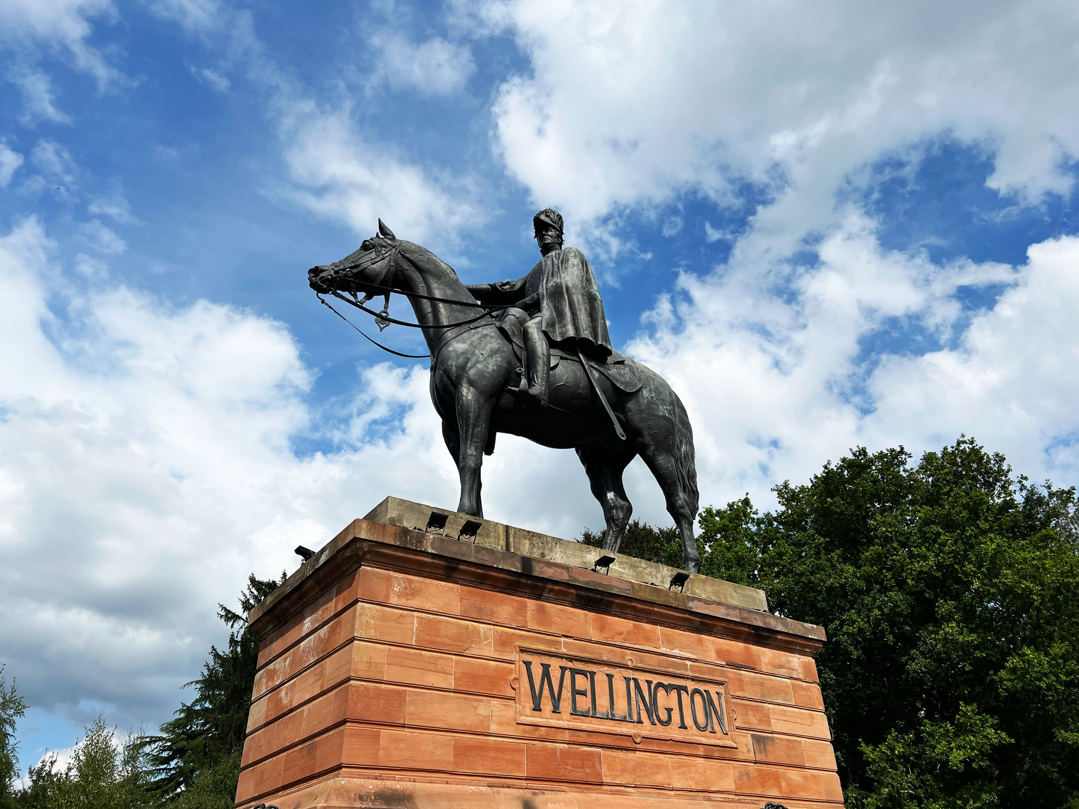Wellington Statue at Rushmoor Bottom, Wellesley Woodlands in Aldershot, Hampshire