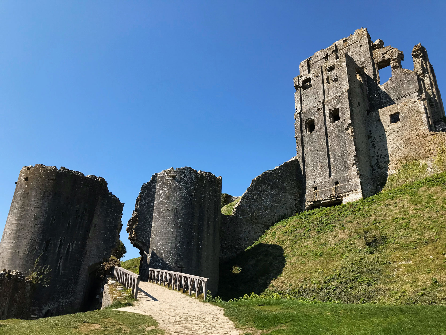 Corfe Castle in Wareham, near Swanage, Dorset