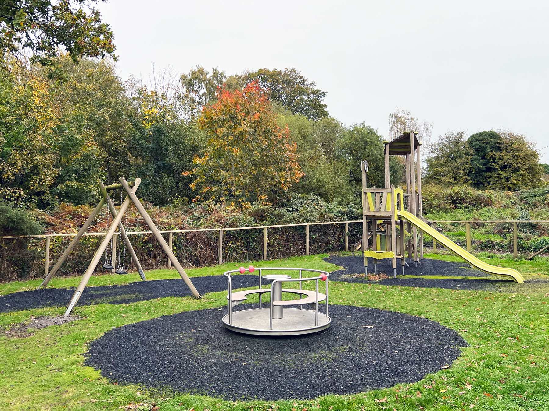 Thor's Den Play Area on Thursley Common, Thursley Playground in Thursley, near Milford and Hindhead, Surrey